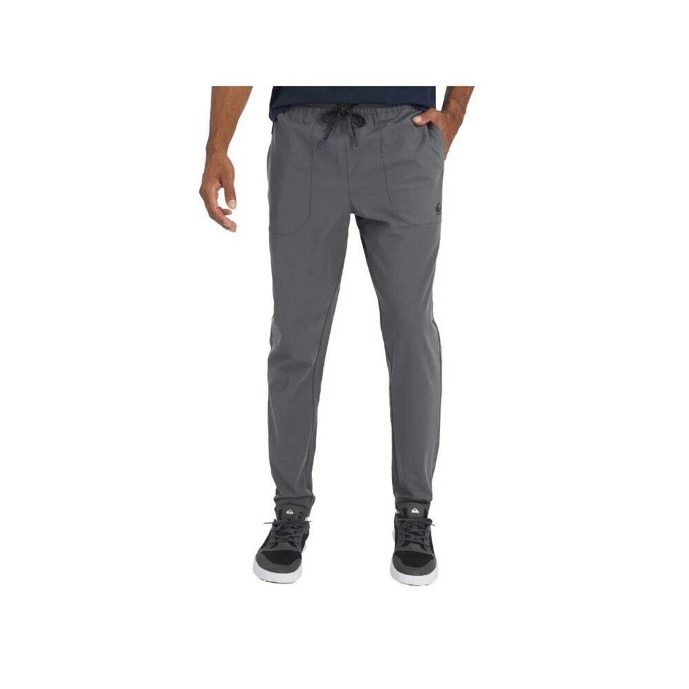 Quiksilver Men's S Active Jogger Pants Gray Zip Pocket